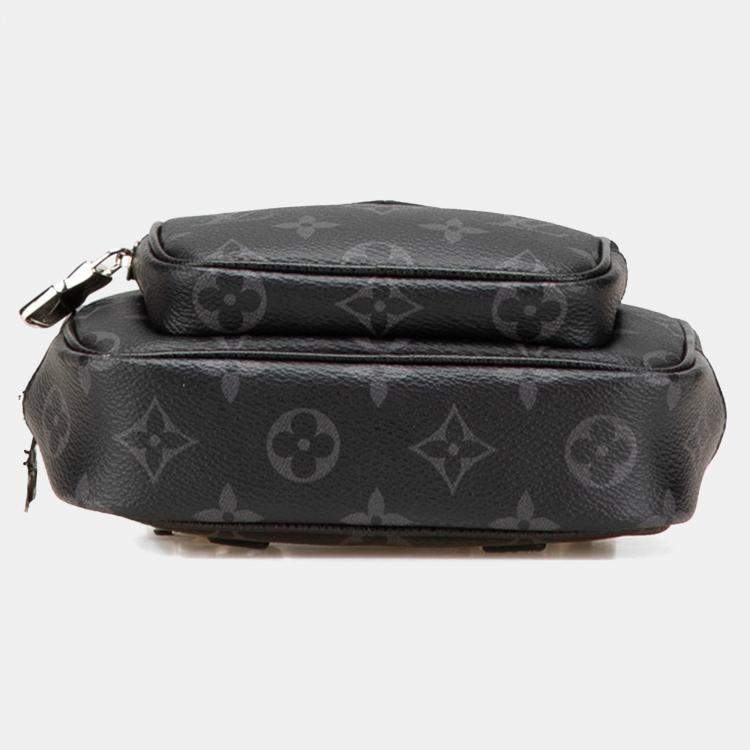 Pre Owned Louis Vuitton Black Monogram Eclipse Taigarama Outdoor Pouch