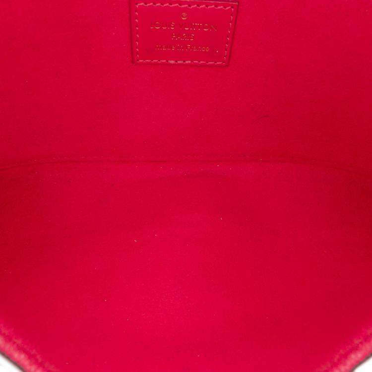 Pre Owned Louis Vuitton Pink Epi Pochette Felicie Patchwork