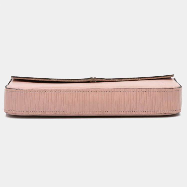 Pre Owned Louis Vuitton Pink Epi Pochette Felicie