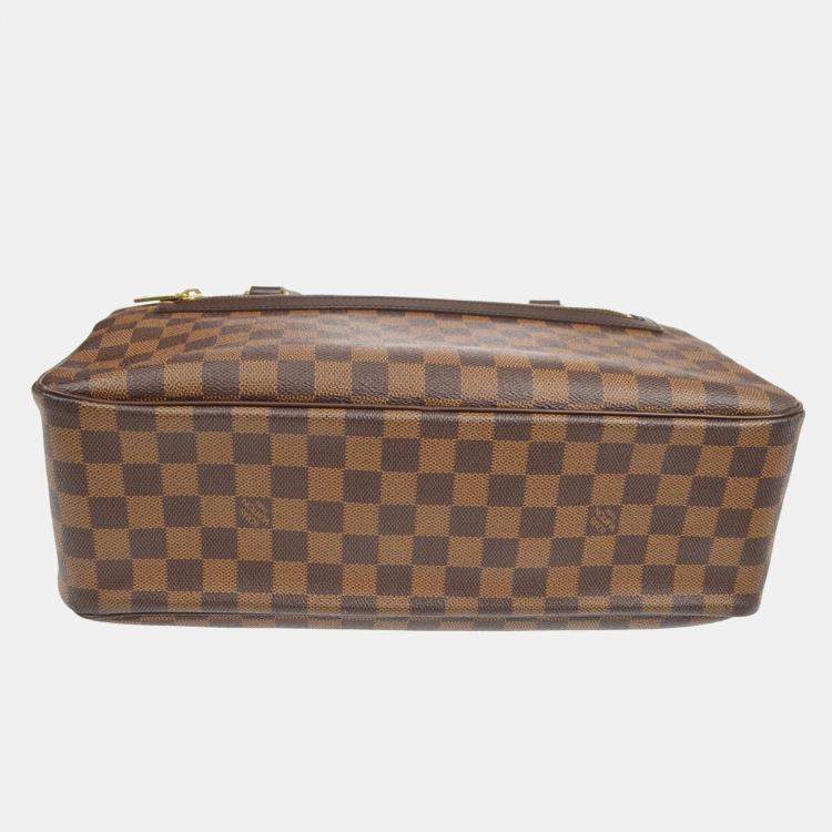 Pre Owned Louis Vuitton Brown Damier Ebene Canvas Cite GM Handbag