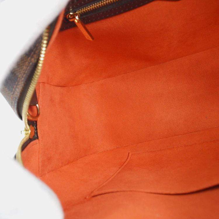 Pre Owned Louis Vuitton Brown Damier Ebene Canvas Cite GM Handbag