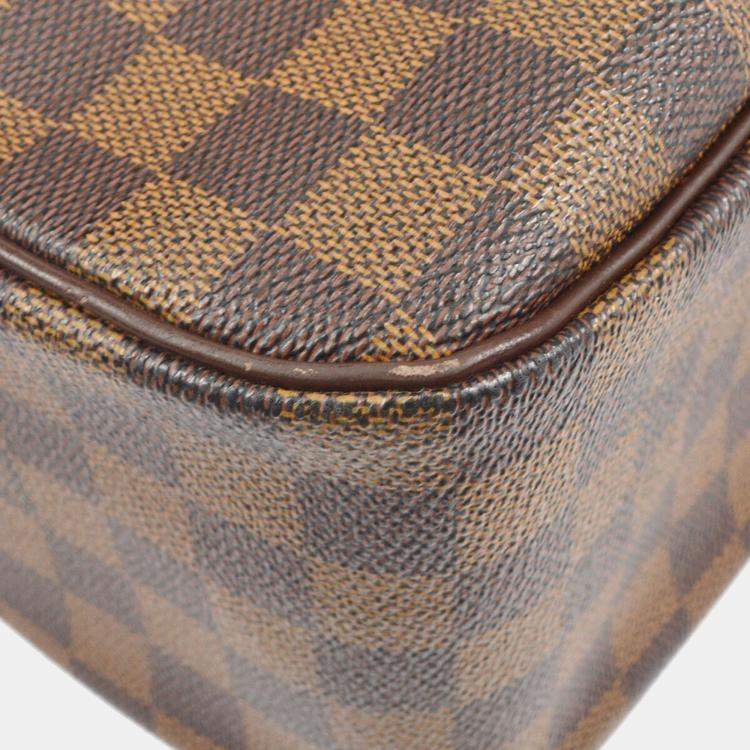 Pre Owned Louis Vuitton Brown Damier Ebene Canvas Cite GM Handbag