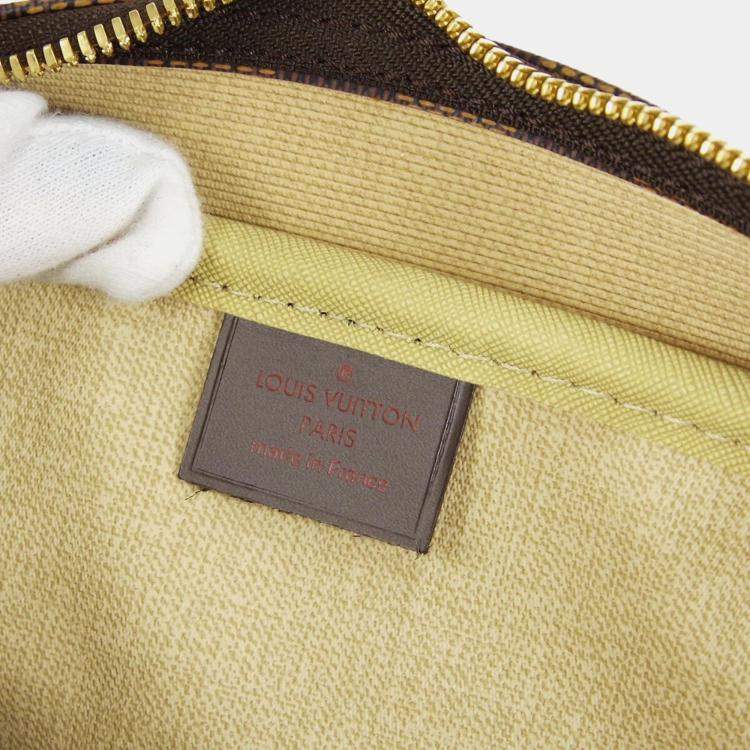 Pre Owned Louis Vuitton Brown Damier Ebene Canvas Deauville Bowling Vanity Shoulder Bag
