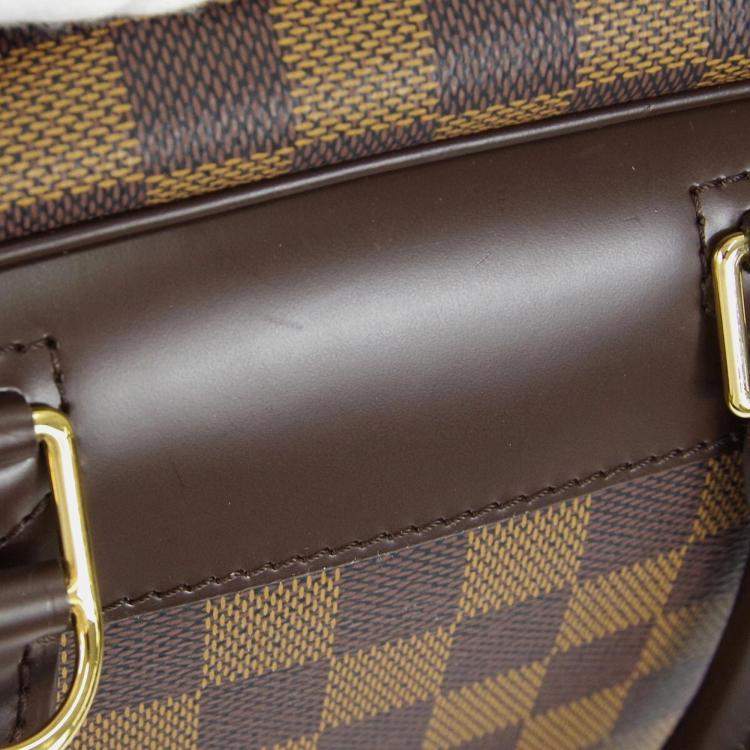 Pre Owned Louis Vuitton Brown Damier Ebene Canvas Deauville Bowling Vanity Shoulder Bag
