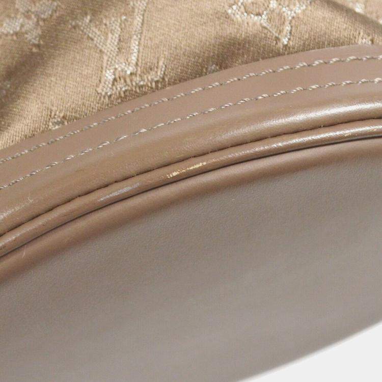 Pre Owned Louis Vuitton Gray Monogram Satin Little Bucket Handbag
