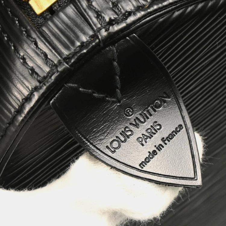 Pre Owned Louis Vuitton Noir Epi Leather Speedy 40 Duffle Handbag