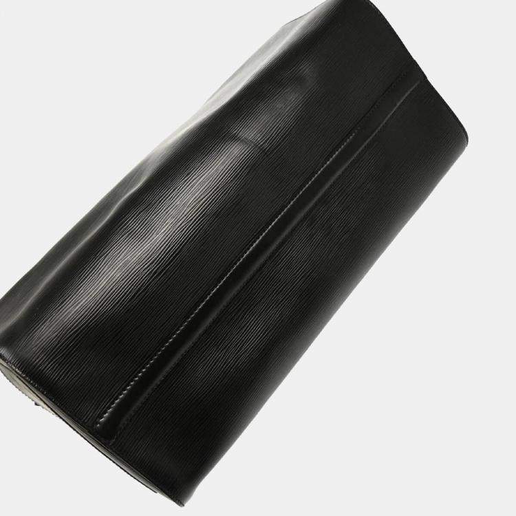 Pre Owned Louis Vuitton Noir Epi Leather Speedy 40 Duffle Handbag