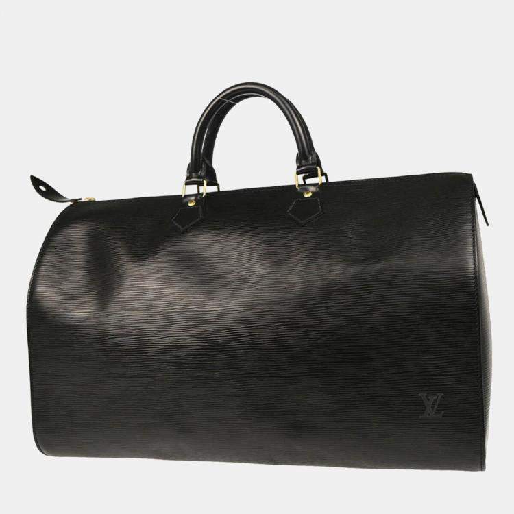 Pre Owned Louis Vuitton Noir Epi Leather Speedy 40 Duffle Handbag