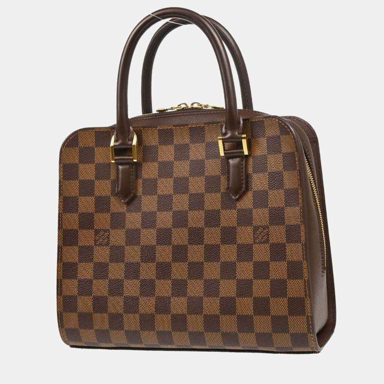 Pre Owned Louis Vuitton Brown Damier Ebene Canvas Triana Handbag