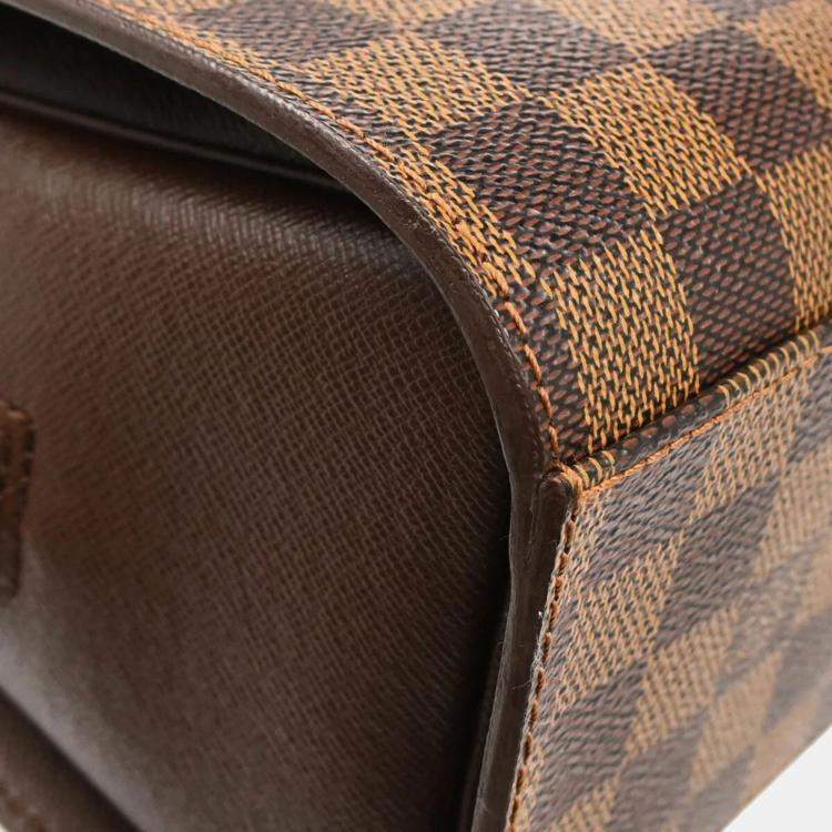 Pre Owned Louis Vuitton Brown Damier Ebene Canvas Triana Handbag