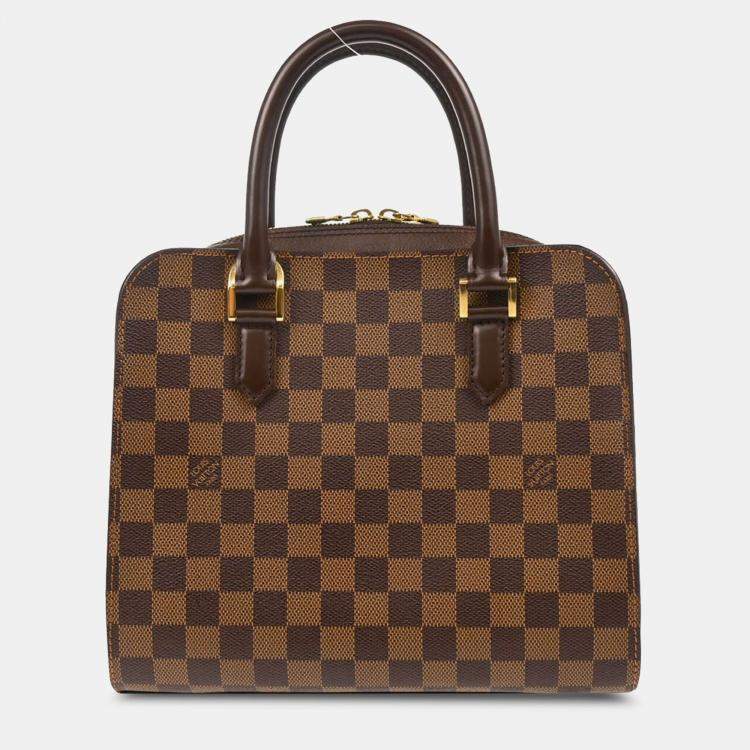 Pre Owned Louis Vuitton Brown Damier Ebene Canvas Triana Handbag