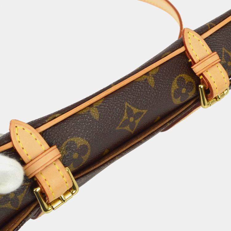 Pre Owned Louis Vuitton Brown Monogram Canvas Pochette Marelle Bum Bag