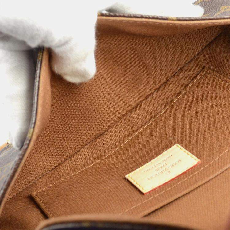 Pre Owned Louis Vuitton Brown Monogram Canvas Pochette Marelle Bum Bag