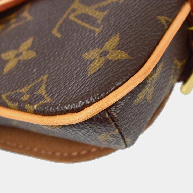 Pre Owned Louis Vuitton Brown Monogram Canvas Pochette Marelle Bum Bag