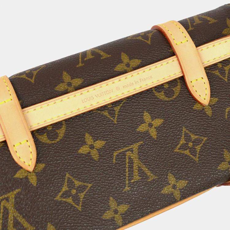 Pre Owned Louis Vuitton Brown Monogram Canvas Pochette Marelle Bum Bag