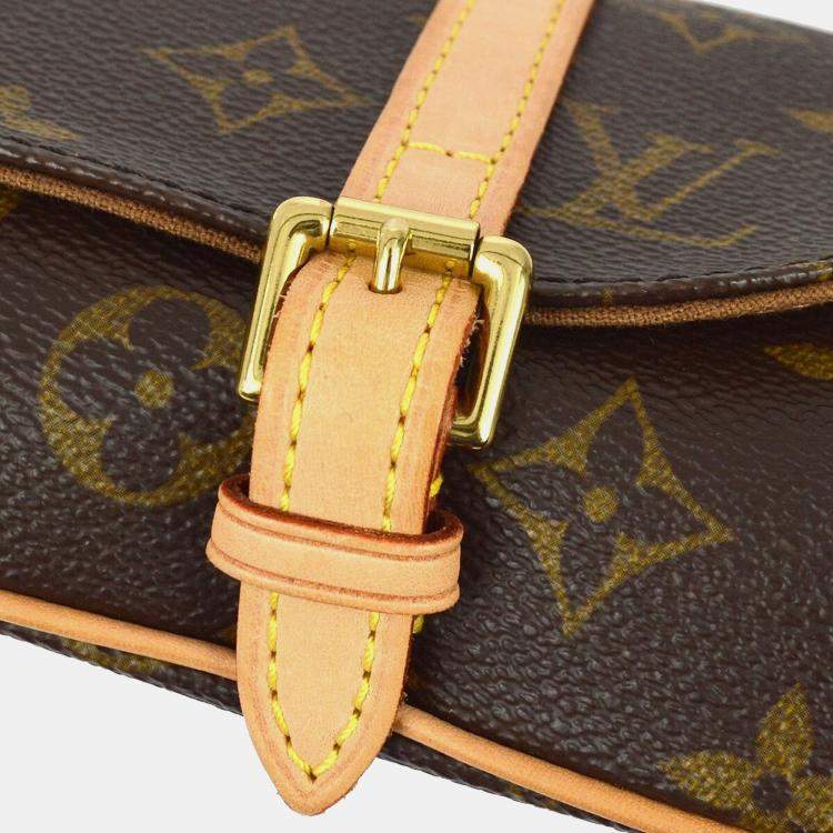 Pre Owned Louis Vuitton Brown Monogram Canvas Pochette Marelle Bum Bag