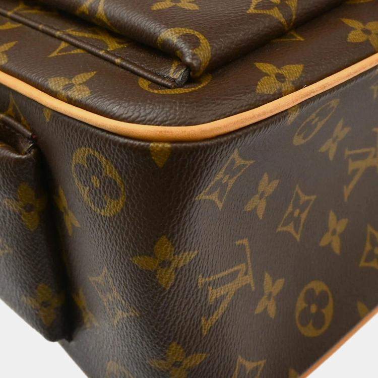 Pre Owned Louis Vuitton Brown Monogram Multipli Cite Tote Bag