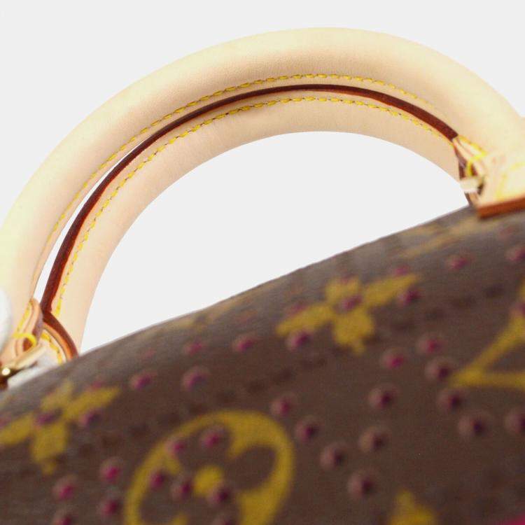 Pre Owned Louis Vuitton Fuchsia Monogram Perfo Speedy 30 Handbag