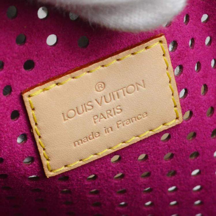 Pre Owned Louis Vuitton Fuchsia Monogram Perfo Speedy 30 Handbag