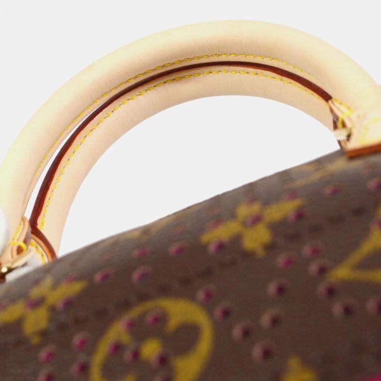 Pre Owned Louis Vuitton Fuchsia Monogram Perfo Speedy 30 Handbag