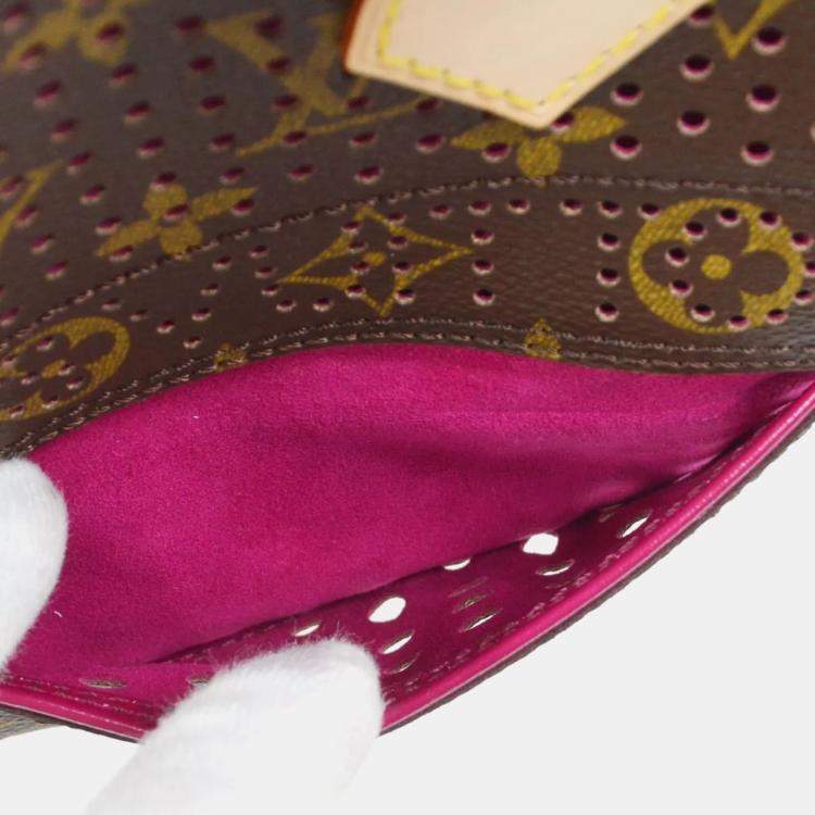 Pre Owned Louis Vuitton Fuchsia Monogram Perfo Speedy 30 Handbag