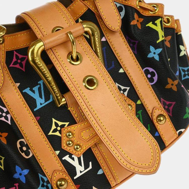 Pre Owned Louis Vuitton Black Monogram Multicolor Theda PM Handbag