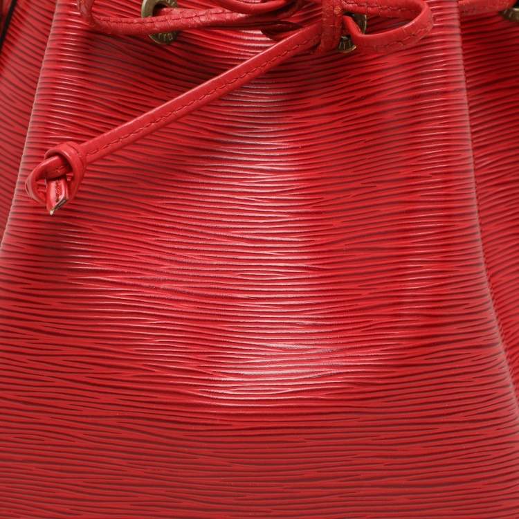 Pre Owned Louis Vuitton Red Epi Leather Petit Noe Bag