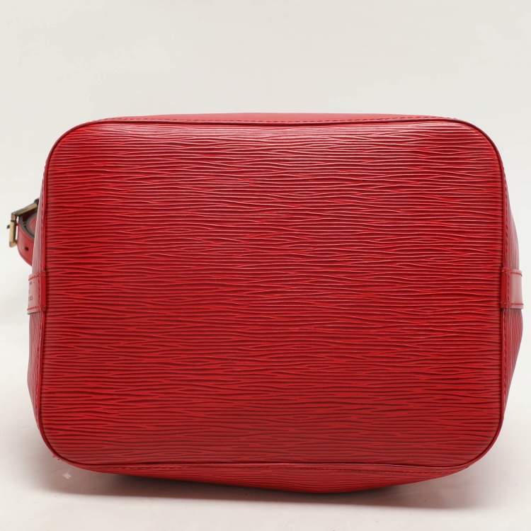 Pre Owned Louis Vuitton Red Epi Leather Petit Noe Bag