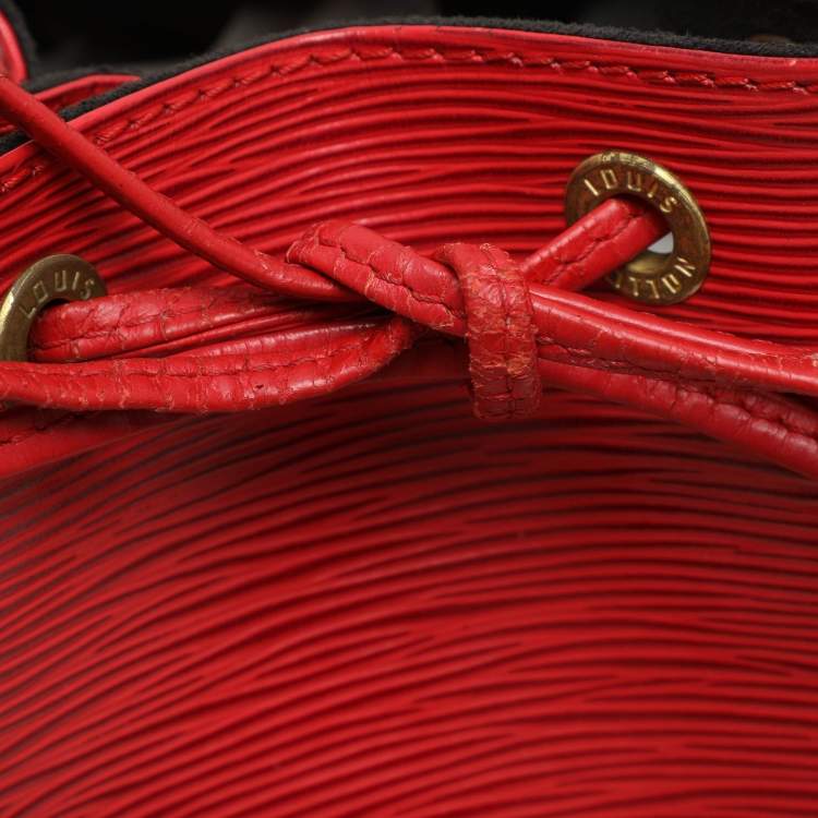 Pre Owned Louis Vuitton Red Epi Leather Petit Noe Bag