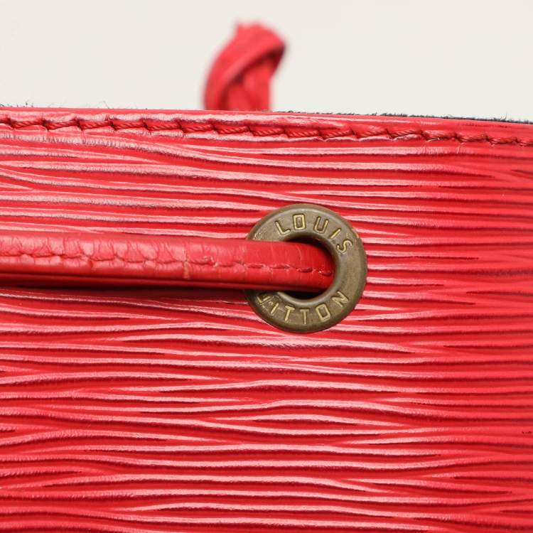 Pre Owned Louis Vuitton Red Epi Leather Petit Noe Bag