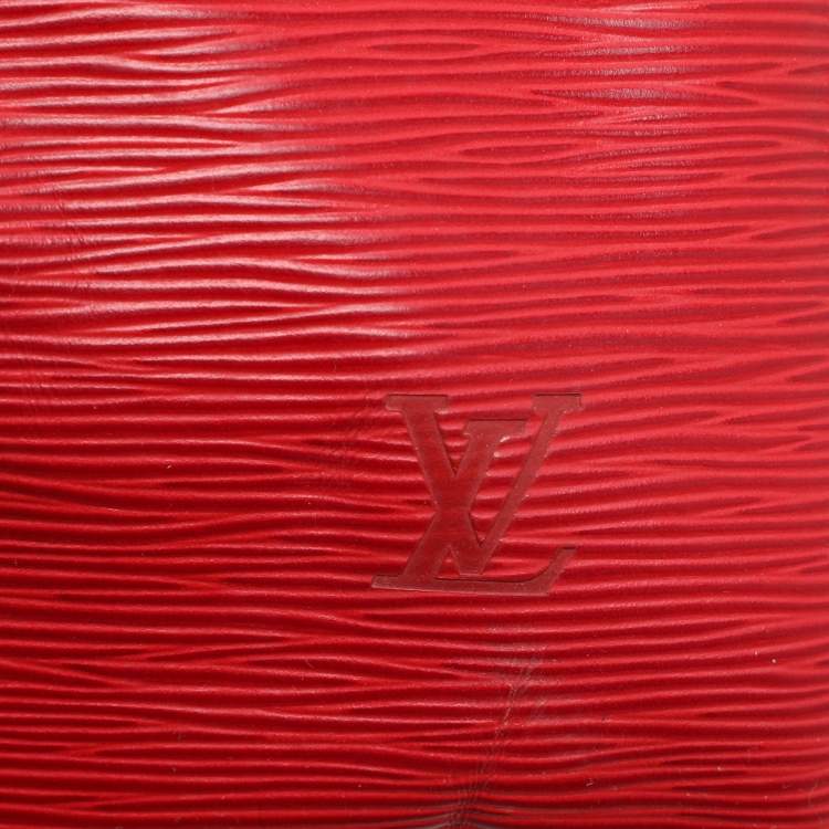 Pre Owned Louis Vuitton Red Epi Leather Keepall 50 Bag