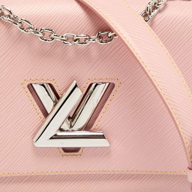 Pre Owned Louis Vuitton Rose Ballerine Epi Leather Twist Chain MM Bag