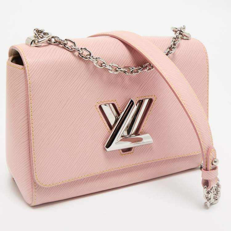 Pre Owned Louis Vuitton Rose Ballerine Epi Leather Twist Chain MM Bag