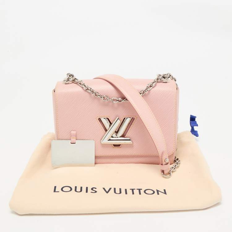 Pre Owned Louis Vuitton Rose Ballerine Epi Leather Twist Chain MM Bag