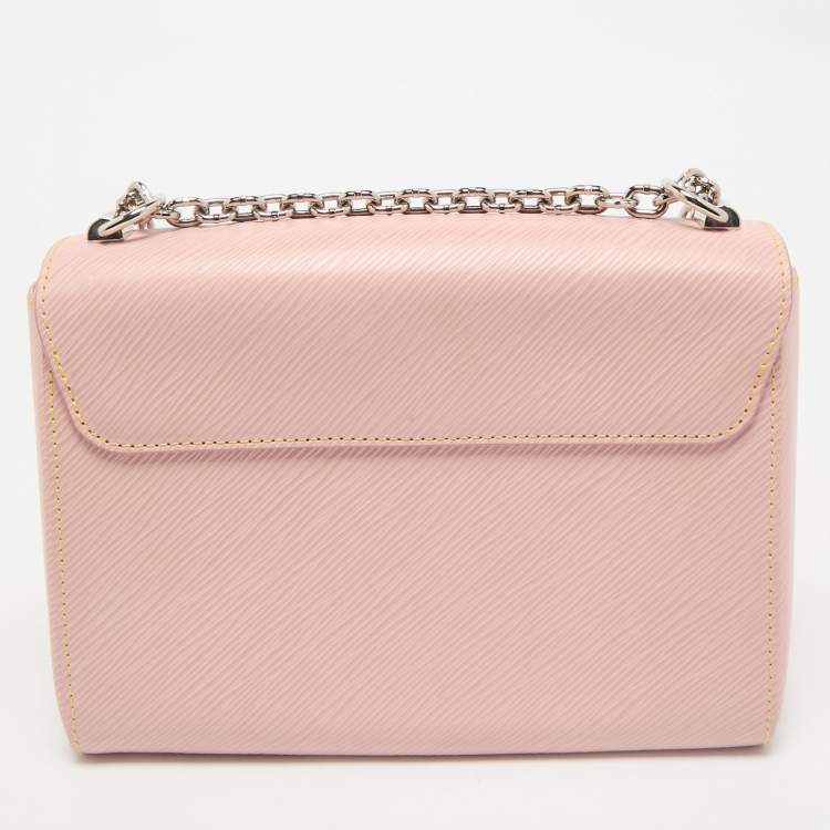 Pre Owned Louis Vuitton Rose Ballerine Epi Leather Twist Chain MM Bag