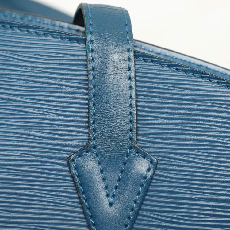 Pre Owned Louis Vuitton Blue Epi Leather Saint Jacques GM Bag