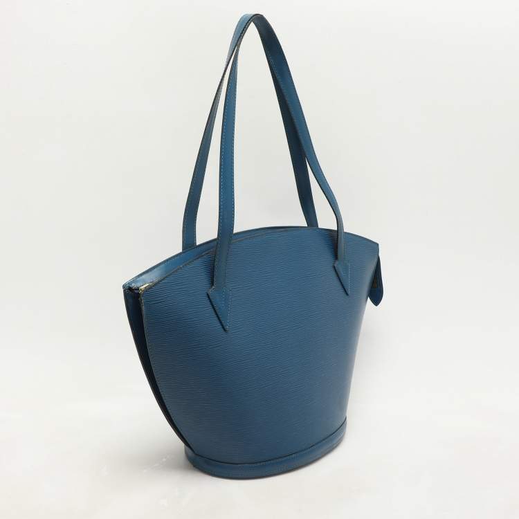 Pre Owned Louis Vuitton Blue Epi Leather Saint Jacques GM Bag