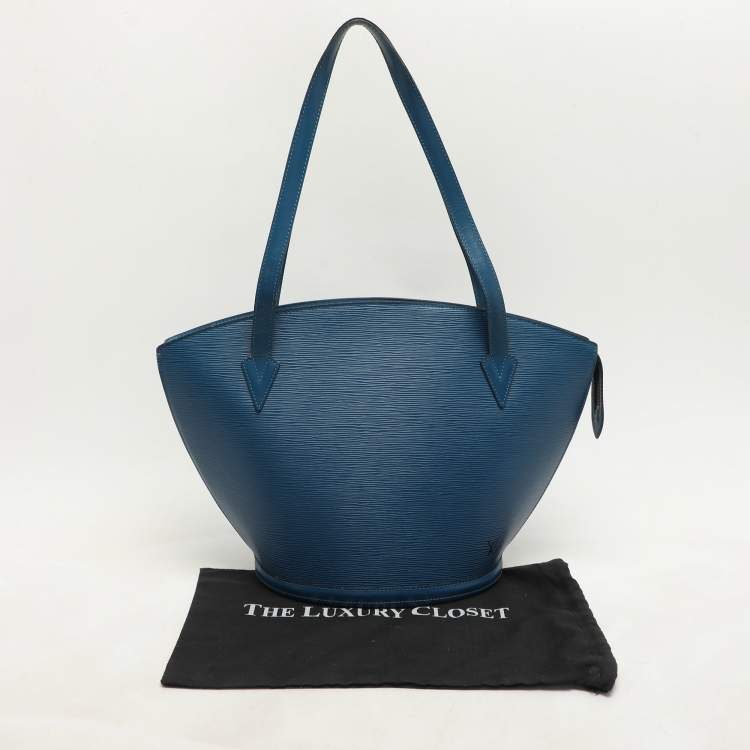 Pre Owned Louis Vuitton Blue Epi Leather Saint Jacques GM Bag