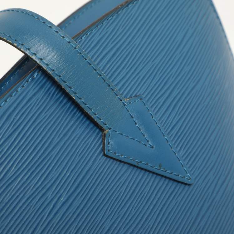 Pre Owned Louis Vuitton Blue Epi Leather Saint Jacques GM Bag