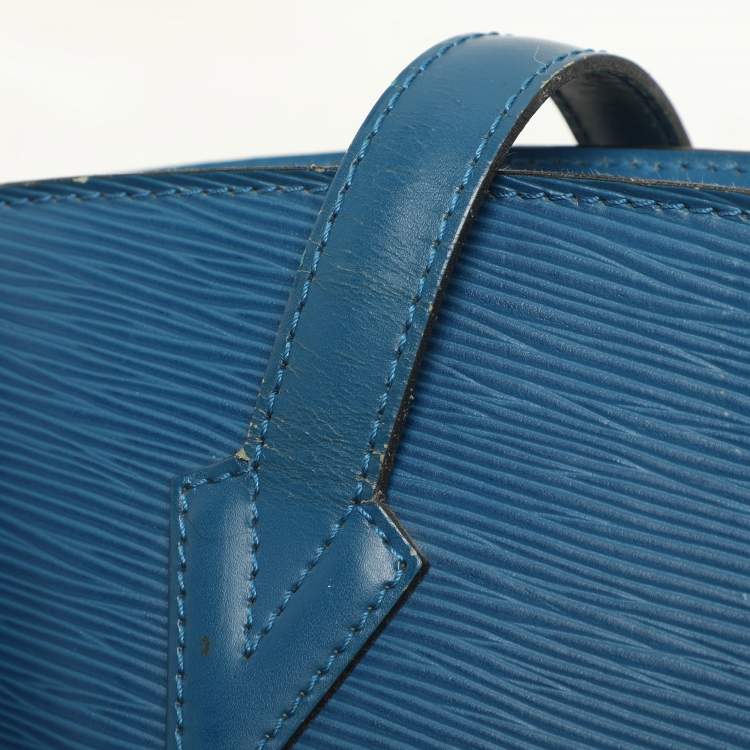 Pre Owned Louis Vuitton Blue Epi Leather Saint Jacques GM Bag