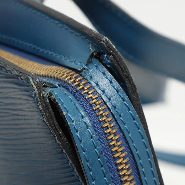 Pre Owned Louis Vuitton Blue Epi Leather Saint Jacques GM Bag