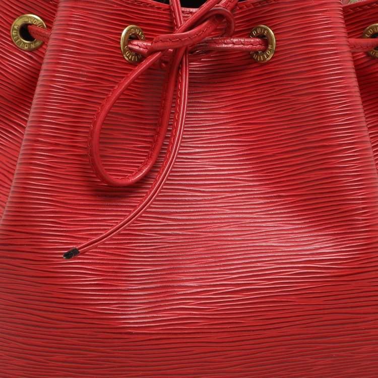 Pre Owned Louis Vuitton Red Epi Leather Petit Noe Bag