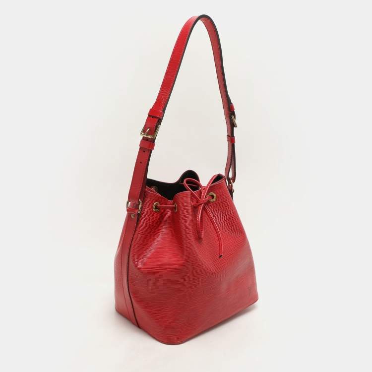Pre Owned Louis Vuitton Red Epi Leather Petit Noe Bag