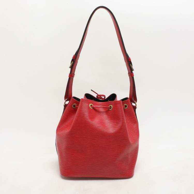 Pre Owned Louis Vuitton Red Epi Leather Petit Noe Bag