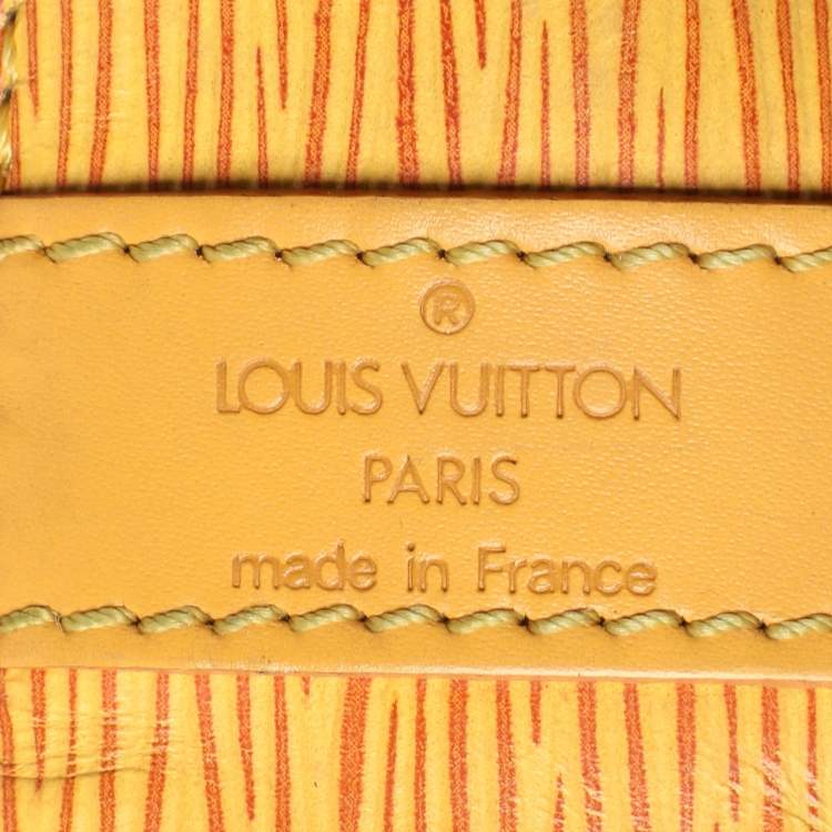 Pre Owned Louis Vuitton Tassil Yellow Epi Leather Petit Noe Bag