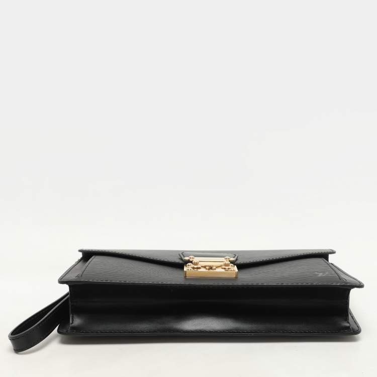 Pre Owned Louis Vuitton Black Epi Leather Sellier Dragonne Clutch