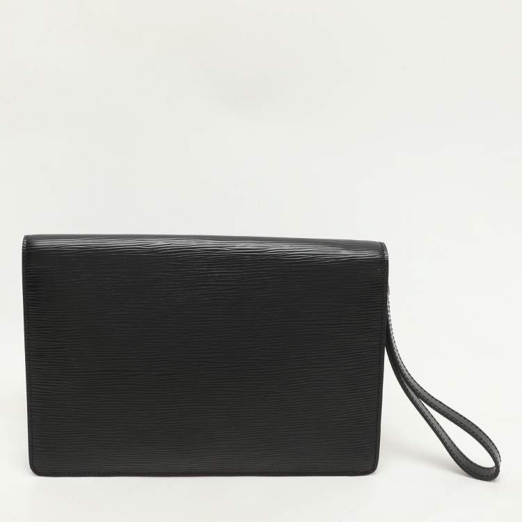 Pre Owned Louis Vuitton Black Epi Leather Sellier Dragonne Clutch
