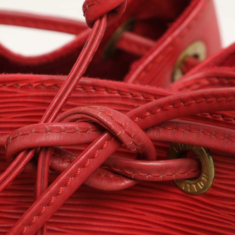 Pre Owned Louis Vuitton Red Epi Leather Petit Noe Bag