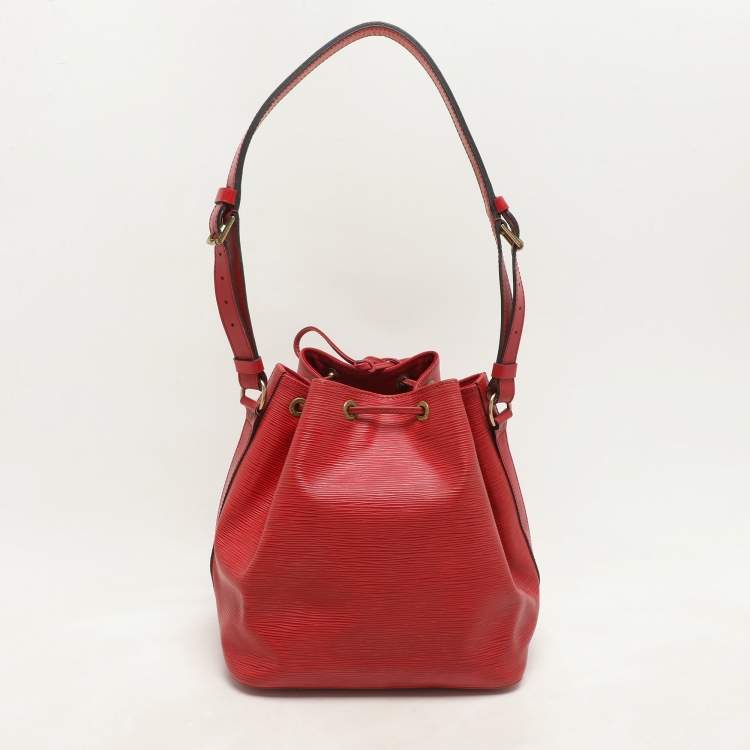 Pre Owned Louis Vuitton Red Epi Leather Petit Noe Bag
