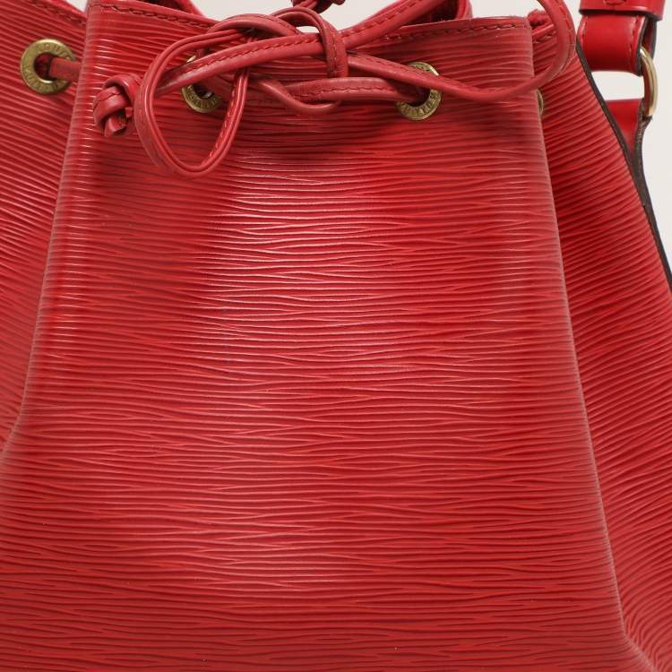 Pre Owned Louis Vuitton Red Epi Leather Petit Noe Bag